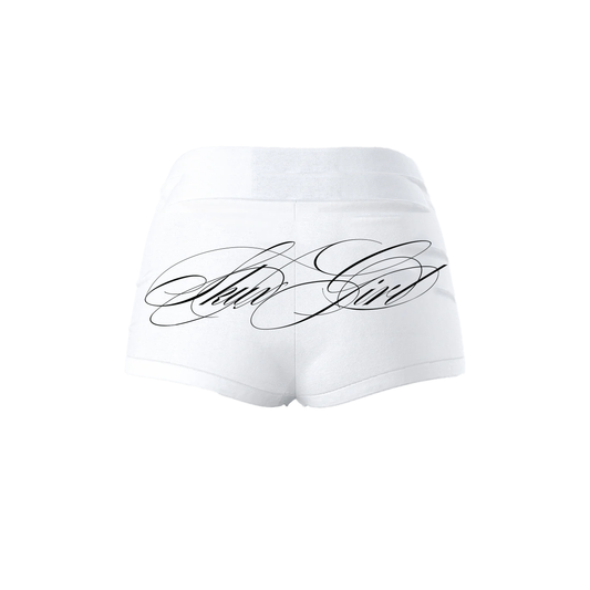 SkuxGirl Tattoo Shorts White